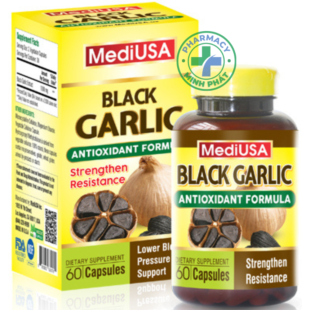 Viên Uống Black Garlic MediUSA Giúp Duy Trì, Ổn Định Huyết Áp Cho Người Cao Tuổi